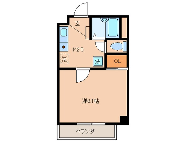 コンフォ－ル港楽の物件間取画像